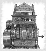 Working antique cash register.
